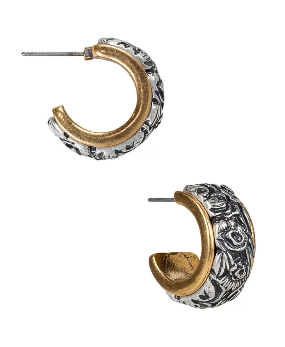 Patricia Nash Two Tone Tooled Hoop Hot